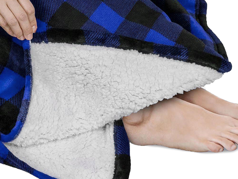 Silta, liela izmēra sega XXL 2in1, bieza kažokāda, mīksts halāts ar kapuci