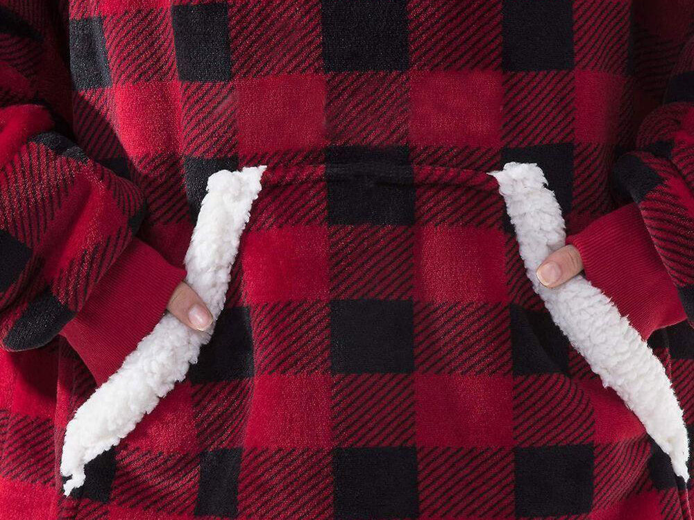 Silta, liela izmēra sega XXL 2in1, bieza kažokāda, mīksts halāts ar kapuci