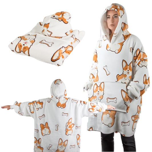 Silta suņu sporta džempera sega, liela izmēra, XXL izmēra, 2in1, bieza kažokāda, mīksta, ar kapuci