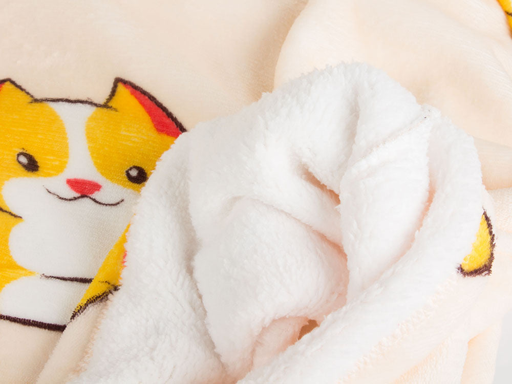 Silta kaķu sega ar biezu, mīkstu kažoku un kapuci, liela izmēra (2in1)