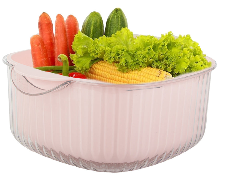 Dubultā bļoda augļu caurdurīša, sietiņa groza, sietiņa, sietiņa mazgāšanai