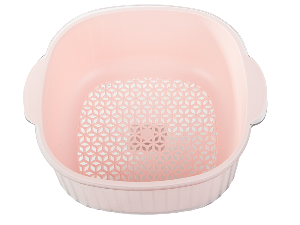 Dubultā bļoda augļu caurdurīša, sietiņa groza, sietiņa, sietiņa mazgāšanai