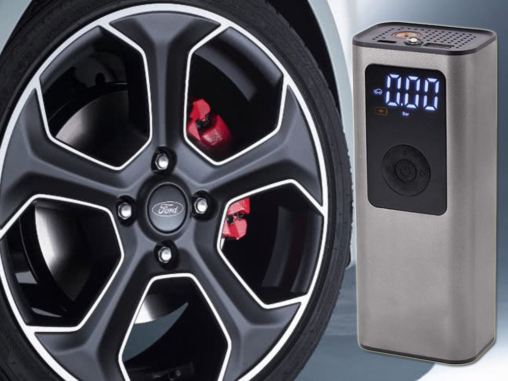 Akumulatora sūknis velosipēda automašīnas elektriskajam kompresoram 10 bāru LCD