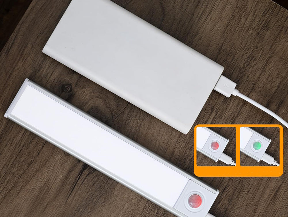 USB 30 cm roktura lampa, USB 30 cm klipši atvilktnes sensoram