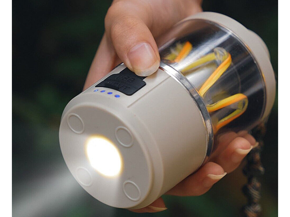Ceļojuma gaisma, kempinga uzlādējama LED lukturītis, powerbank, USB, kempings