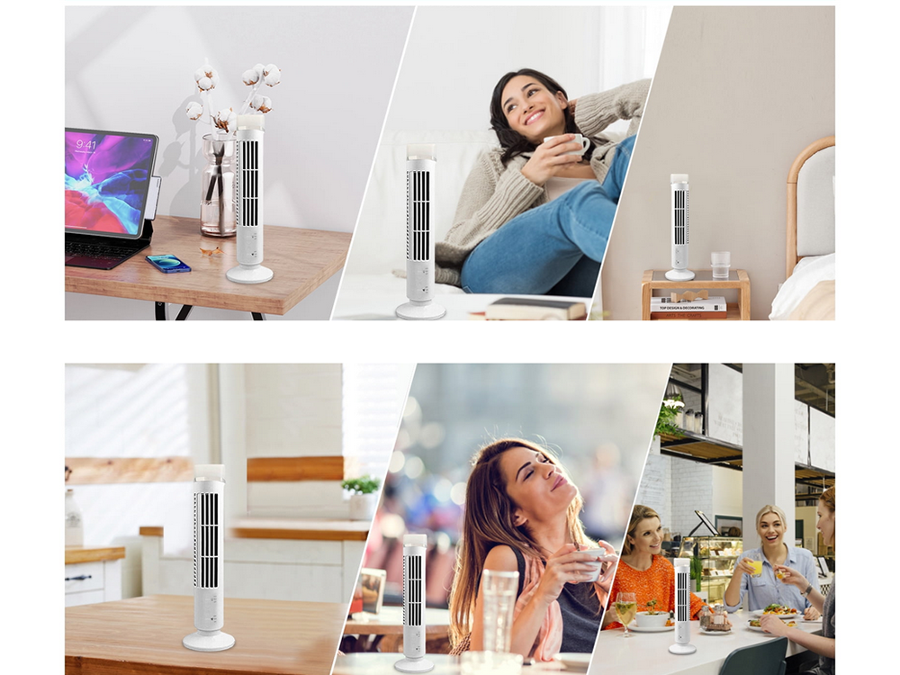 Kolonnas ventilatora lampas galda ventilators stāvošs ventilators bez lāpstiņām