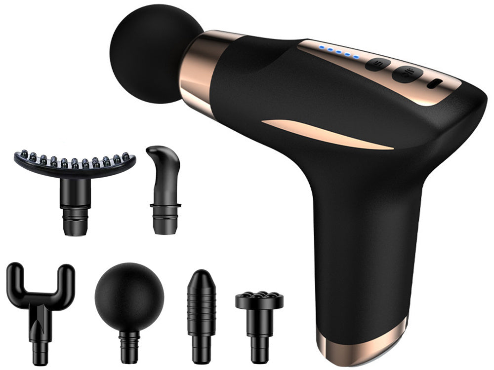 Masāžas pistoles muguras masiera ķermeņa vibrācijas pistoles komplekts ar 6 rokturiem