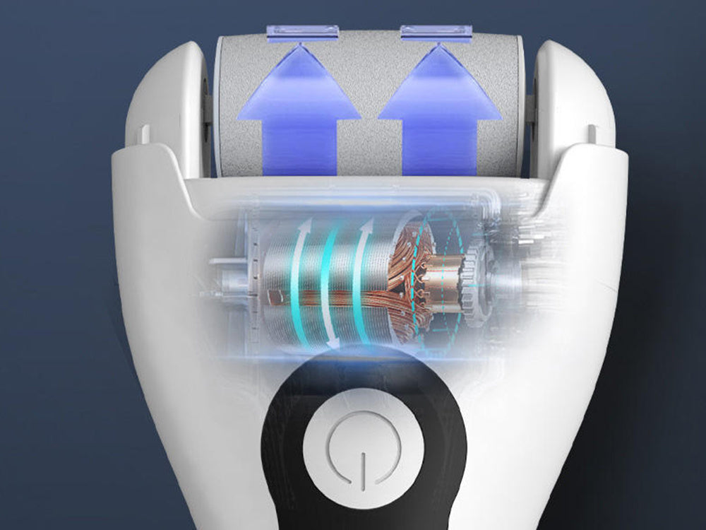 Elektriskā papēžu vīle pumeka akmens griezējam, komplekts ar 3 rullīšiem, LCD ekrāns
