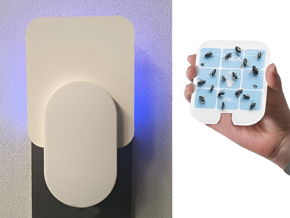 Odu atbaidīšanas līdzeklis kukaiņu atbaidīšanai ar maināmām plāksnēm, UV kontakta tīrītājs