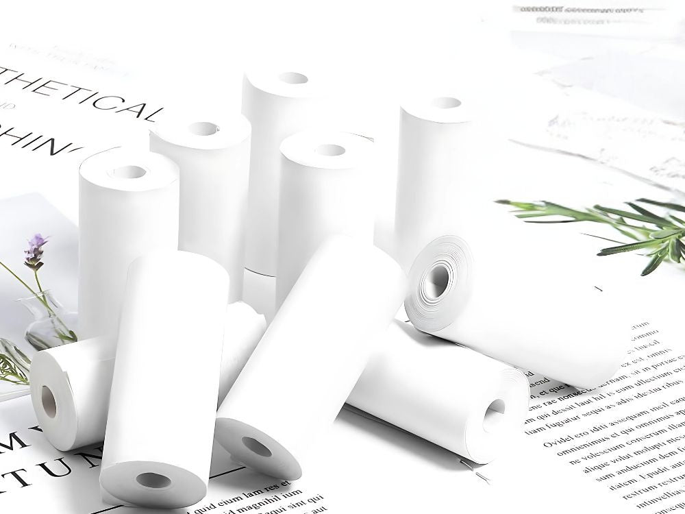 Termopapīrs mini pašlīmējošam printerim 55 mm 5 ruļļi ātrai drukāšanai