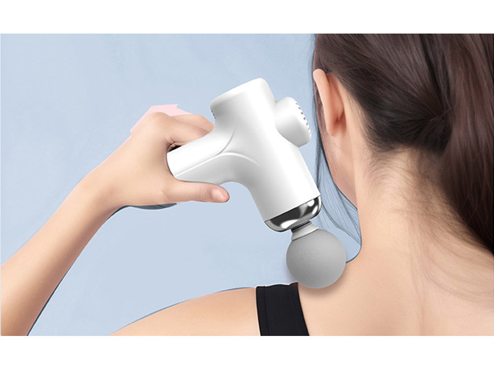 Muguras masāžas pistoles ķermeņa kāju masieris spēcīgs masāžas pistoles 4 uzgaļi