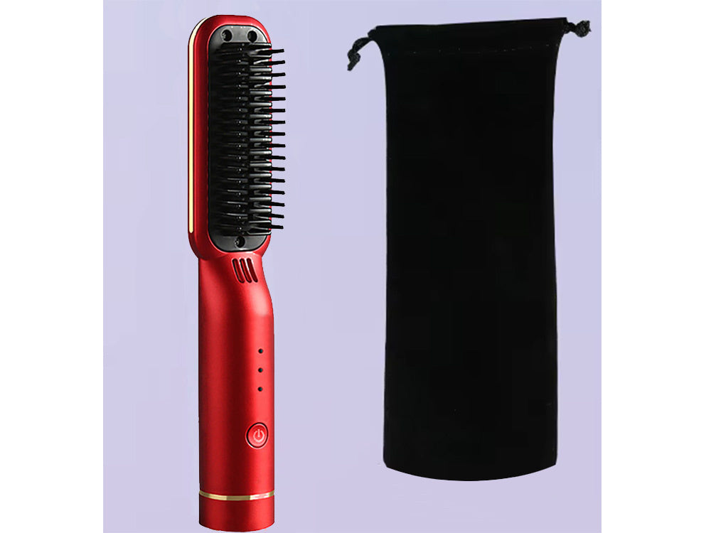 Matu taisnotāja birste 2in1 elektriskā bezvada