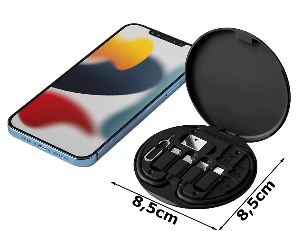 Adapteru komplekts USB kabelim, C tipa, 4in1, mikro apgaismojums, 60W