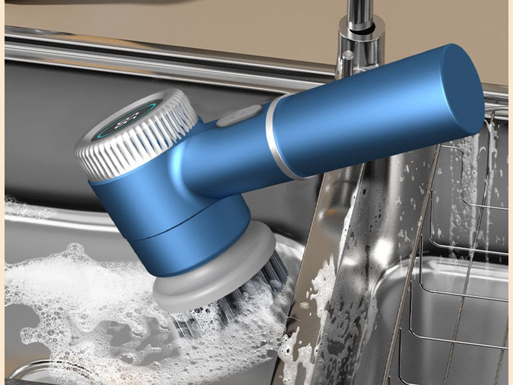 Bezvadu elektriskā rotējošā birste virtuves tīrīšanai 5in1