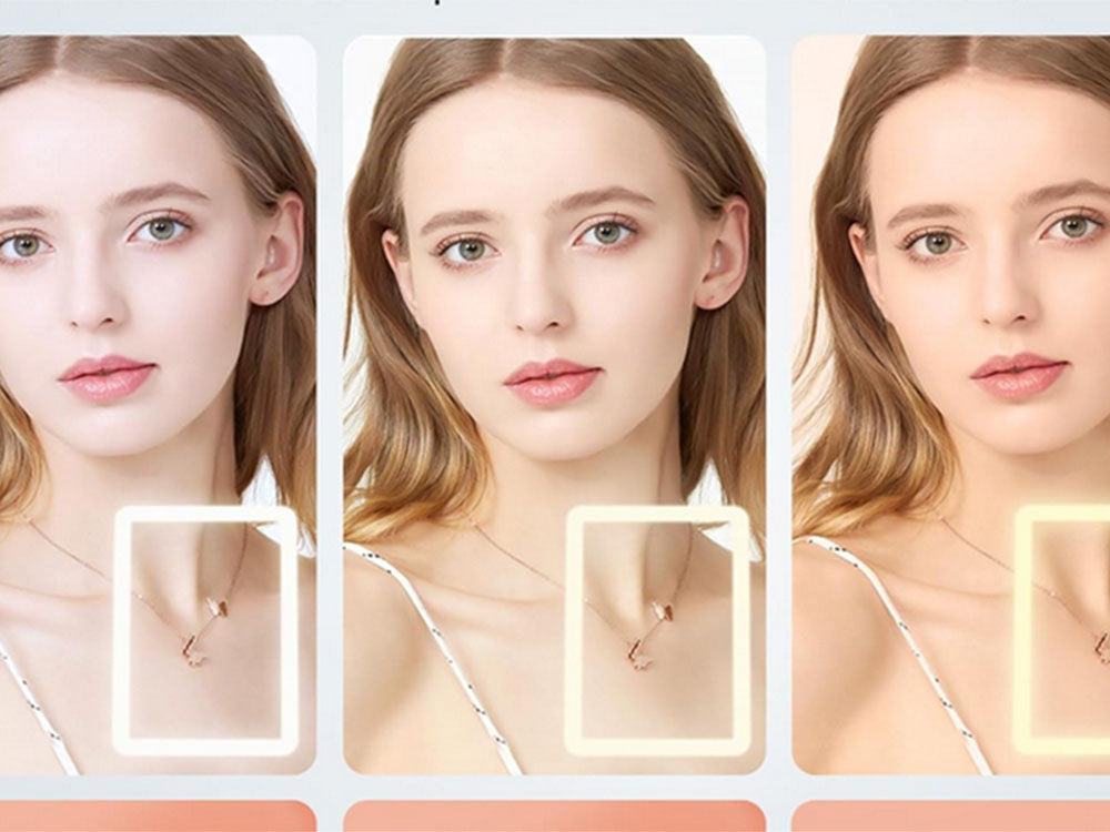 Gaismas diodes apgaismots grima spogulis, salokāms ceļojumu spogulis