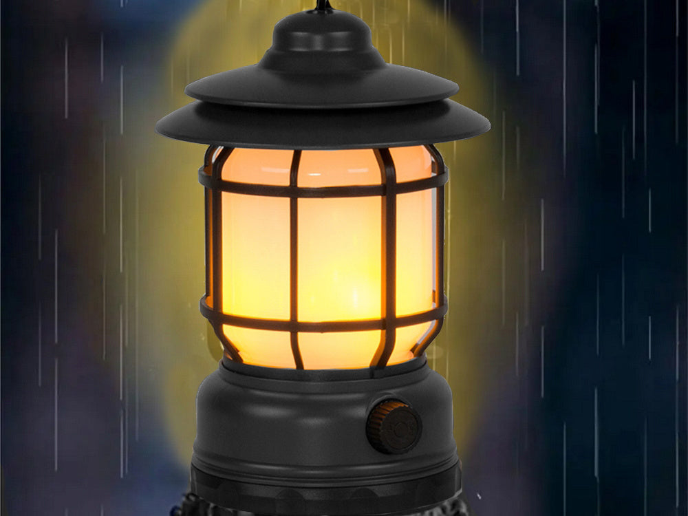 Kempinga kempinga lampa, uzlādējama LED USB tūristu āķa lukturītis