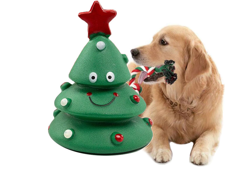 Suņu rotaļlietu komplekts, suņu košļājamās rotaļlietas, 4 gab., jauktas dāvanas, Ziemassvētku rotaļlietas