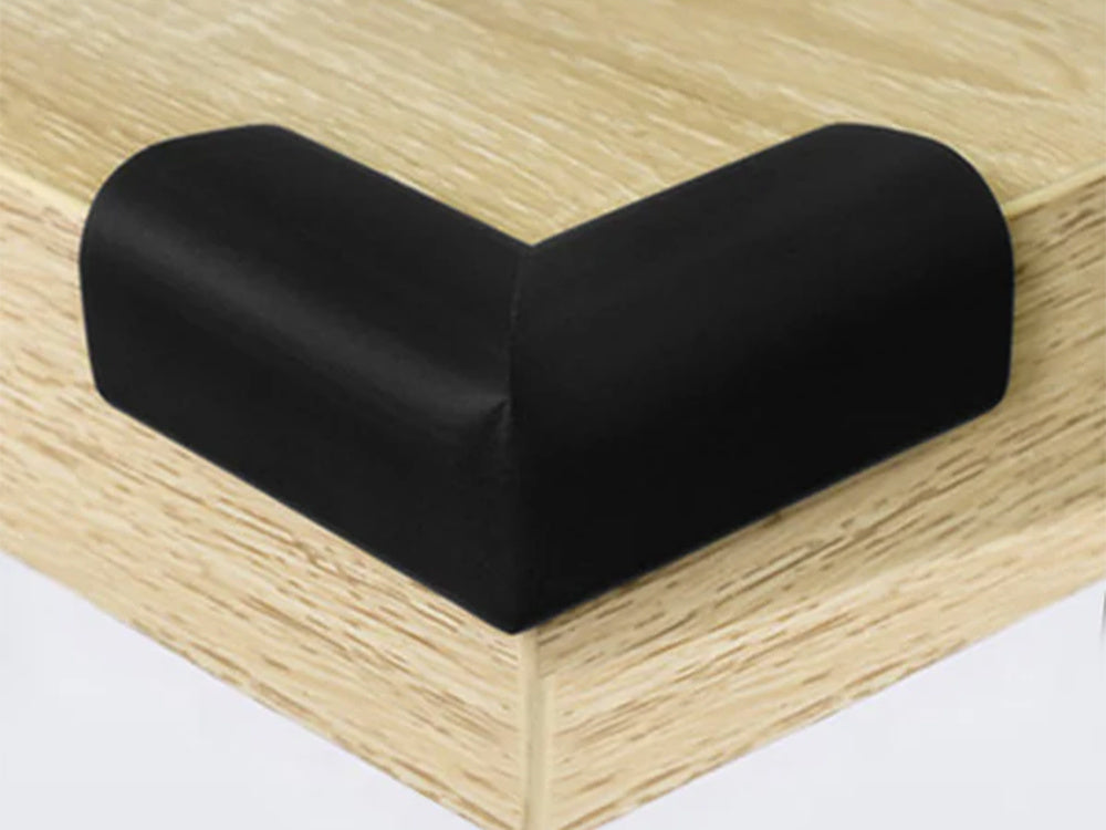 Mēbeļu stūra virsma mēbeļu profiliem, melnas uzlīmes x4