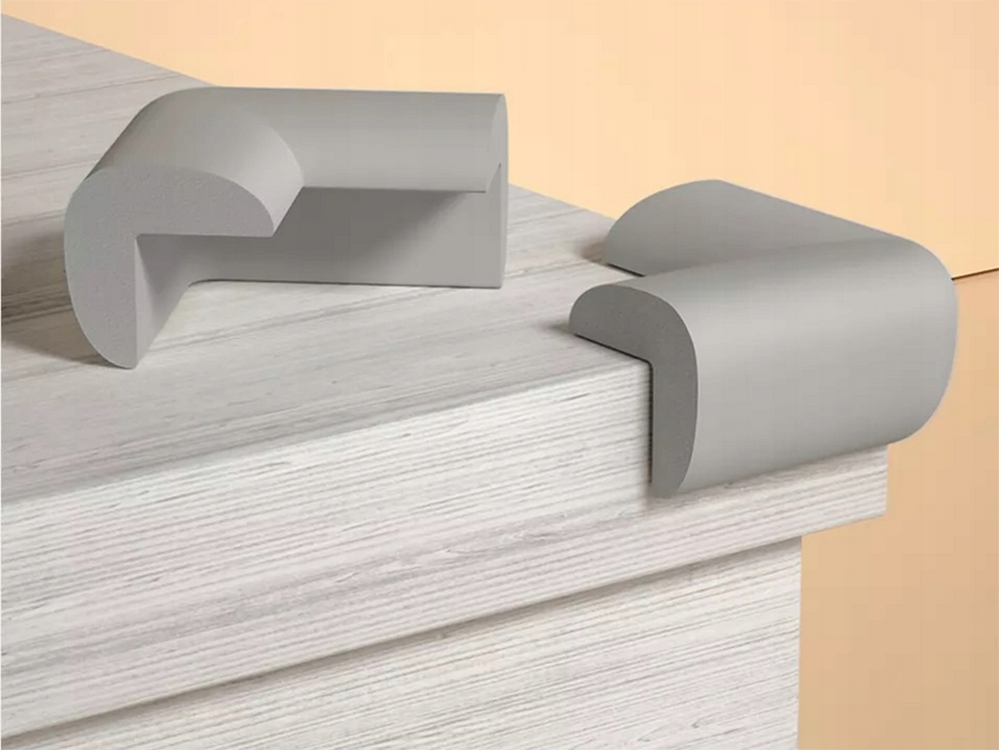 Mēbeļu stūru aizsargi mēbeļu stūriem pelēkas uzlīmes x4