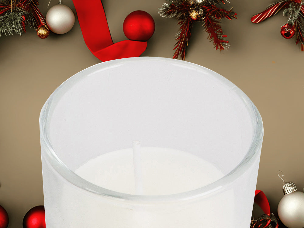 Dekoratīvas sveces stikla sveču vainagu komplektā Ziemassvētkiem, 2 gab.