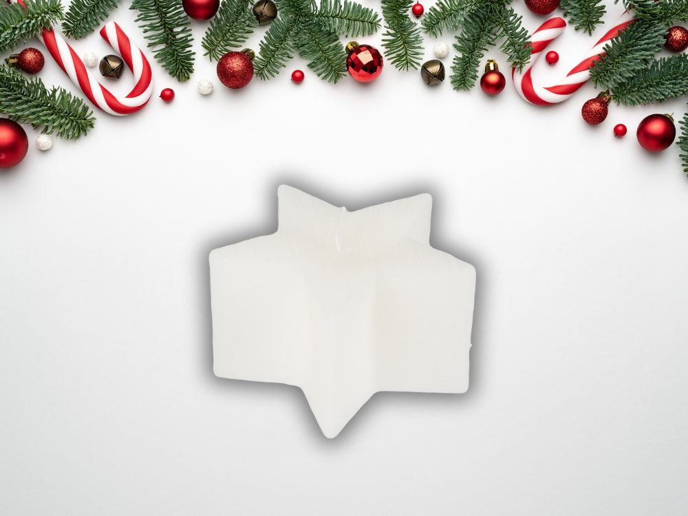 Ziemassvētku aromātiskā zvaigžņu svece Ziemassvētku aromātiskā svece