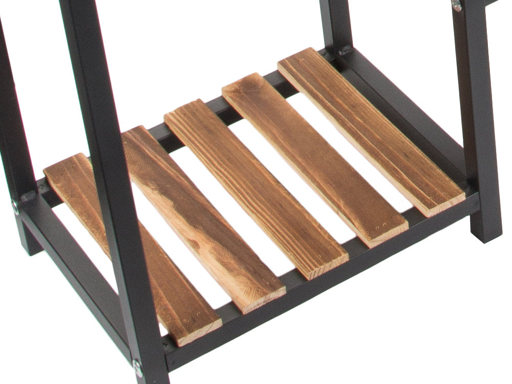 Augsta stāvoša koka puķu dobe ar 3 līmeņiem, grāmatu plaukts