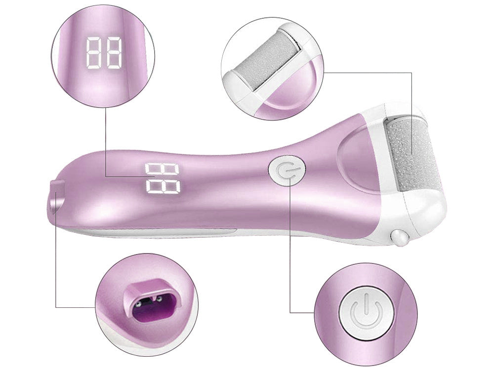 Elektriskā papēžu vīle pumeka akmens griezējam, komplekts ar 3 rullīšiem, LCD ekrāns