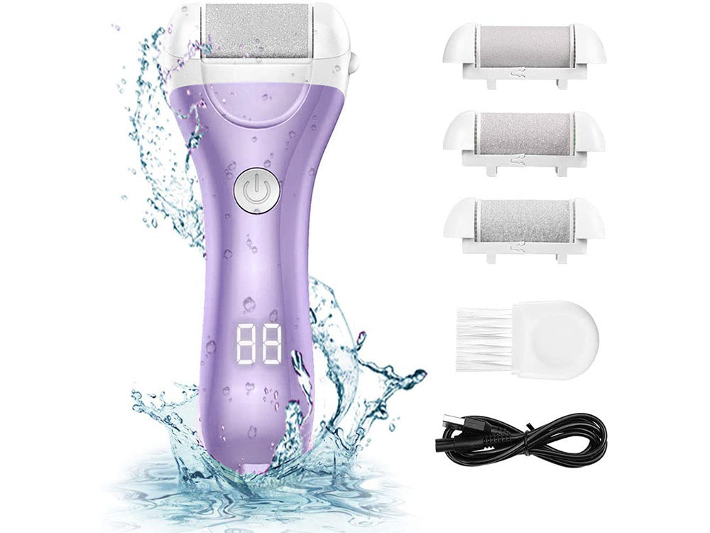 Elektriskā papēžu vīle pumeka akmens griezējam, komplekts ar 3 rullīšiem, LCD ekrāns