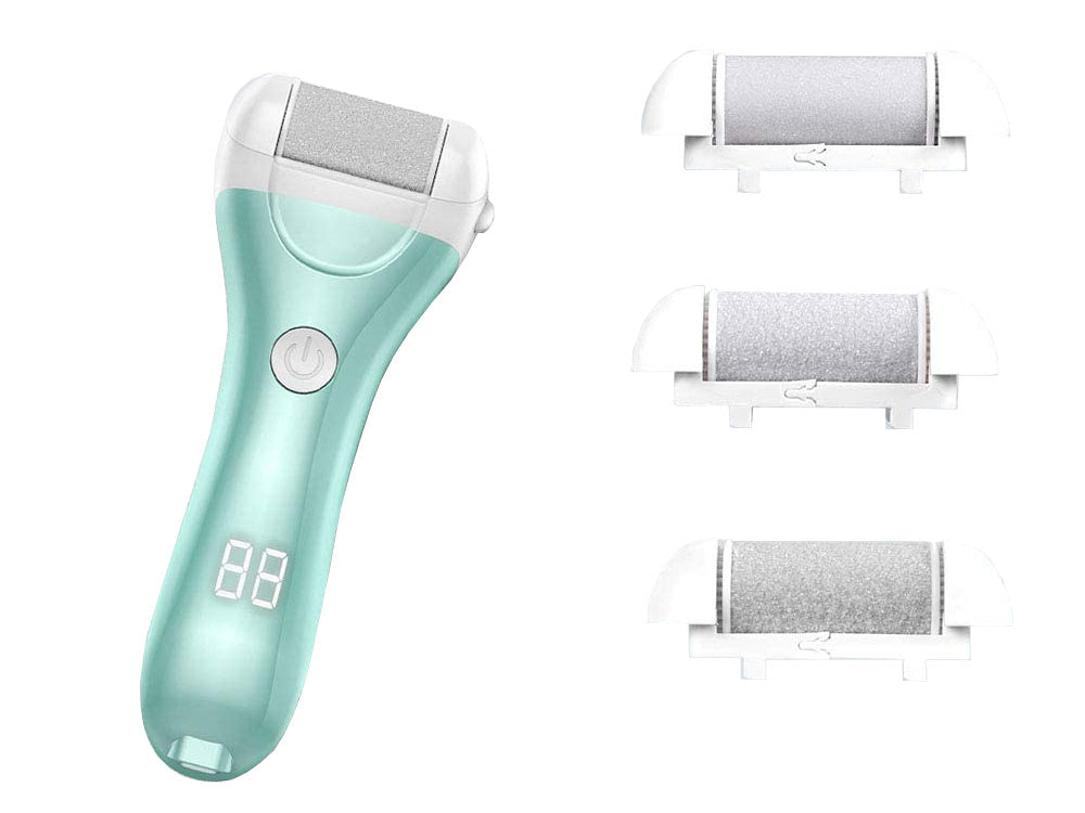 Elektriskā papēžu vīle pumeka akmens griezējam, komplekts ar 3 rullīšiem, LCD ekrāns