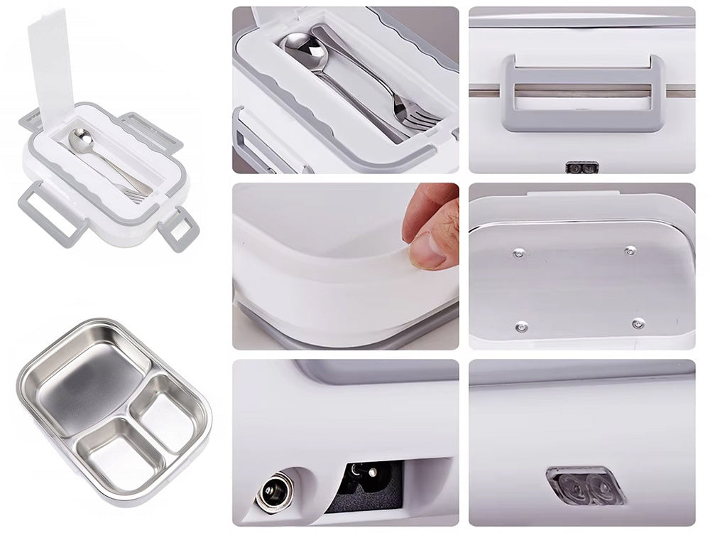 Elektriskā pusdienu kaste ar apsildāmu konteineru darba kravas automašīnas pusdienām