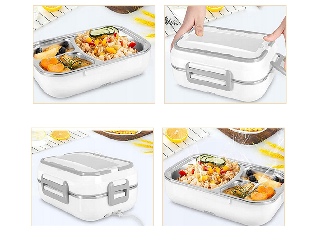 Elektriskā pusdienu kaste ar apsildāmu konteineru darba kravas automašīnas pusdienām