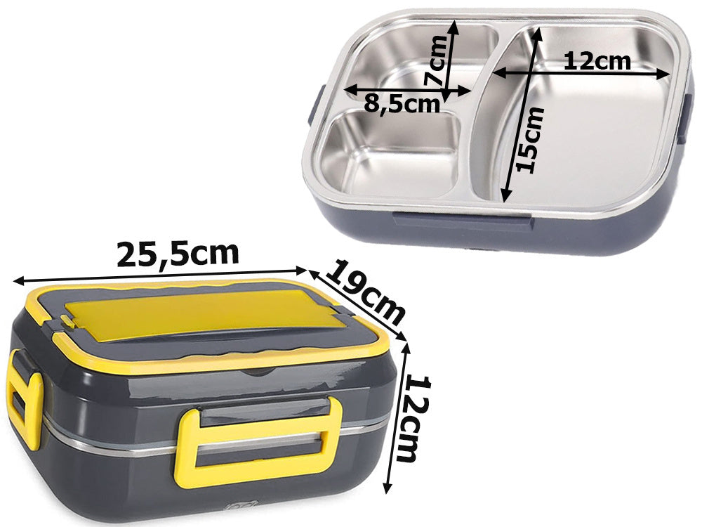 Elektriskā pusdienu kaste ar apsildāmu konteineru darba kravas automašīnas pusdienām