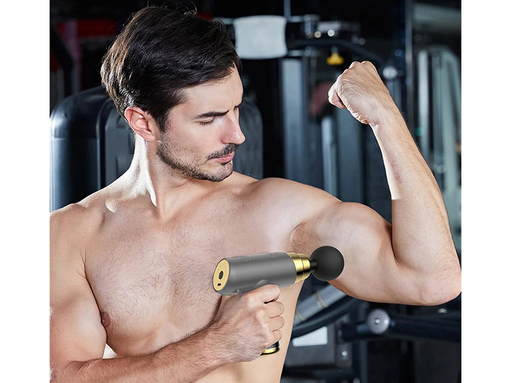 Mini muskuļu ķermeņa masāžas pistole, jaudīga, pārnēsājama masāžas pistole