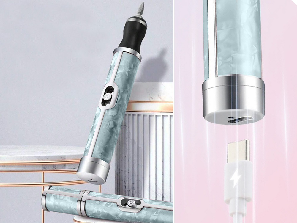 Nagu frēzēšanas mašīna, manikīra un pedikīra griezēji, komplektā ar USB uzlādējamu akumulatoru