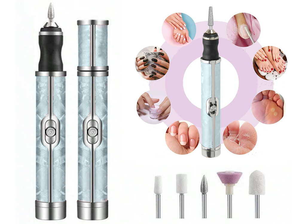 Nagu frēzēšanas mašīna, manikīra un pedikīra griezēji, komplektā ar USB uzlādējamu akumulatoru