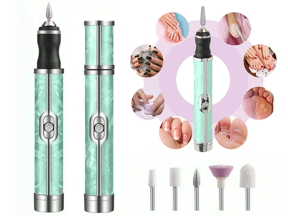 Nagu frēzēšanas mašīna, manikīra un pedikīra griezēji, komplektā ar USB uzlādējamu akumulatoru