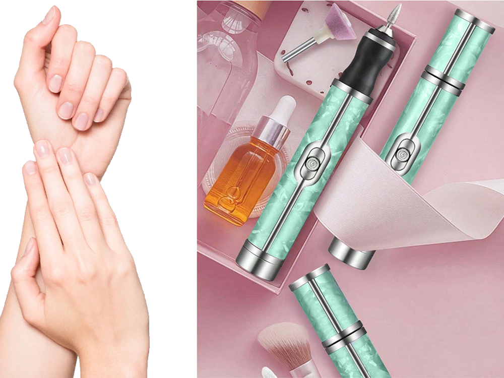 Nagu frēzēšanas mašīna, manikīra un pedikīra griezēji, komplektā ar USB uzlādējamu akumulatoru