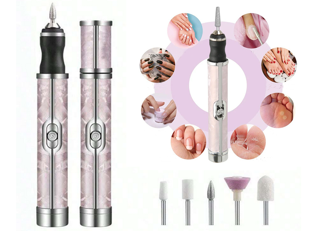 Nagu frēzēšanas mašīna, manikīra un pedikīra griezēji, komplektā ar USB uzlādējamu akumulatoru
