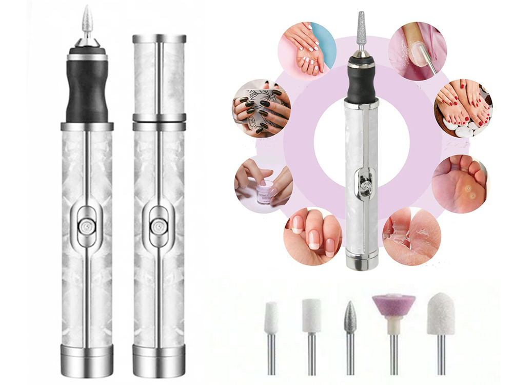 Nagu frēzēšanas mašīna, manikīra un pedikīra griezēji, komplektā ar USB uzlādējamu akumulatoru