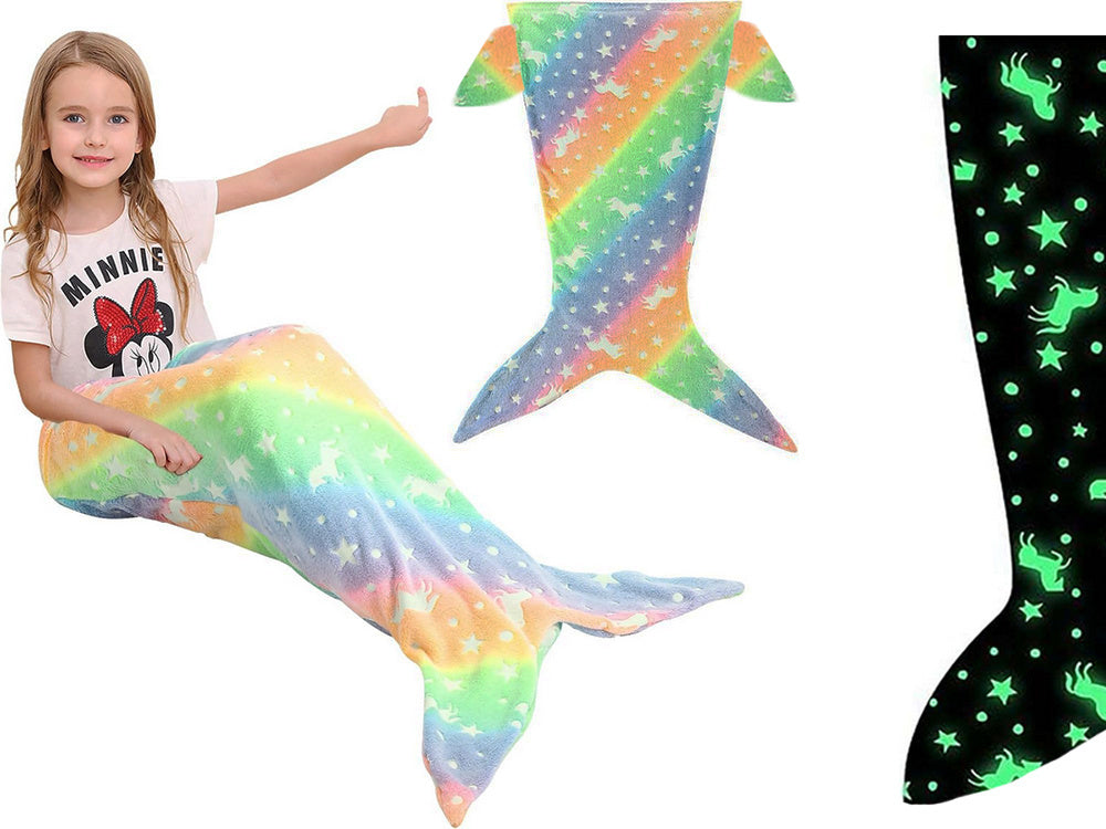 Nāriņas astes segas guļammaiss silts, mirdzošs meitenēm, mīksts zirgs