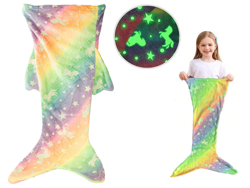 Nāriņas astes segas guļammaiss silts, mirdzošs meitenēm, mīksts zirgs