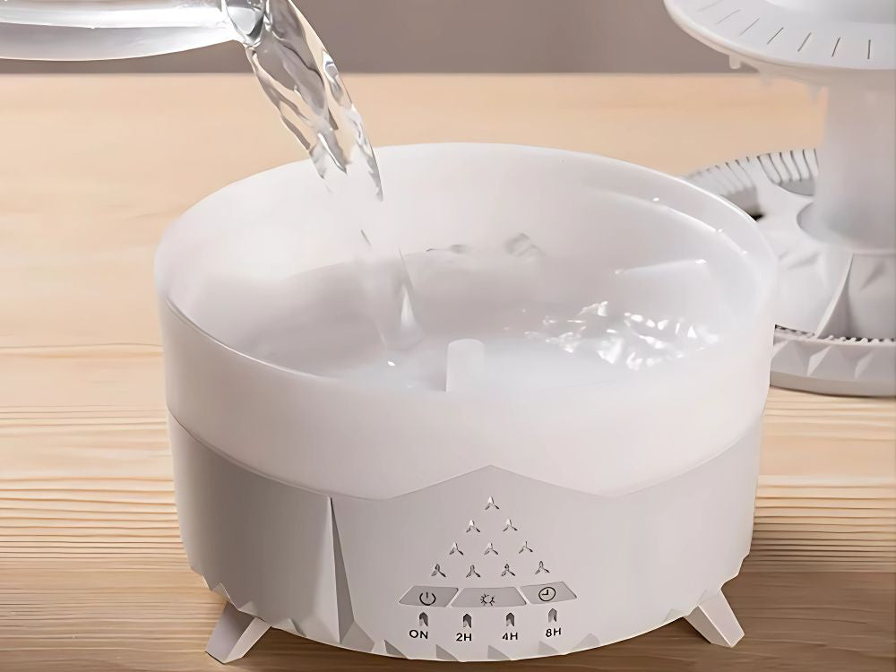 Gaisa mitrinātāja smaržu difuzora LED lampa NLO formā ar tālvadības pulti