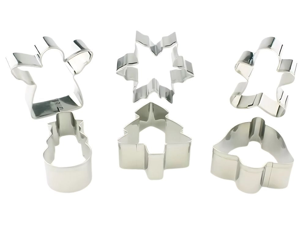 Cepamās pannas 6 gabali Ziemassvētku piparkūku vīriņu komplekts no tērauda