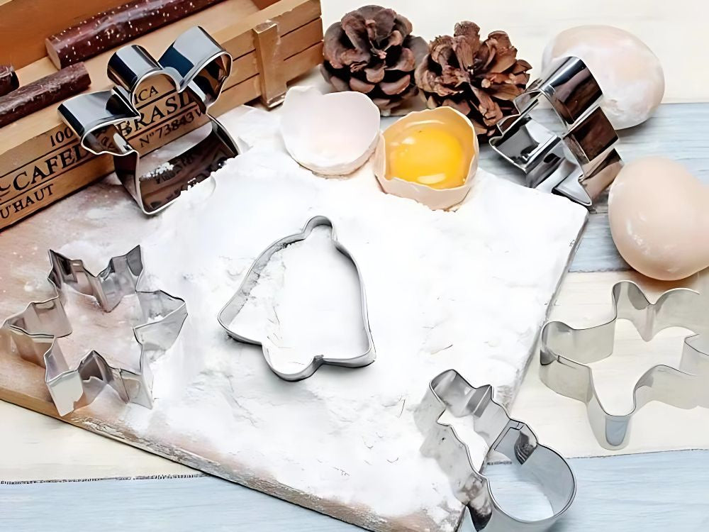 Cepamās pannas 6 gabali Ziemassvētku piparkūku vīriņu komplekts no tērauda