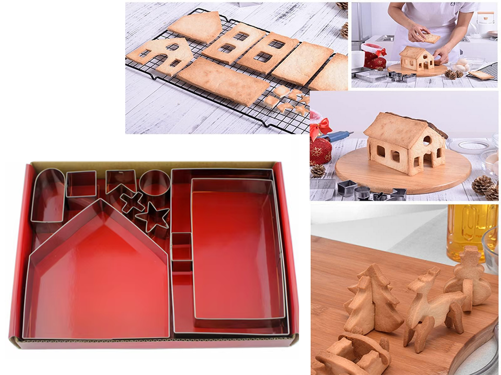 Piparkūku mājiņa Ziemassvētki Piparkūku griezēji Dzimšanas ainas būda