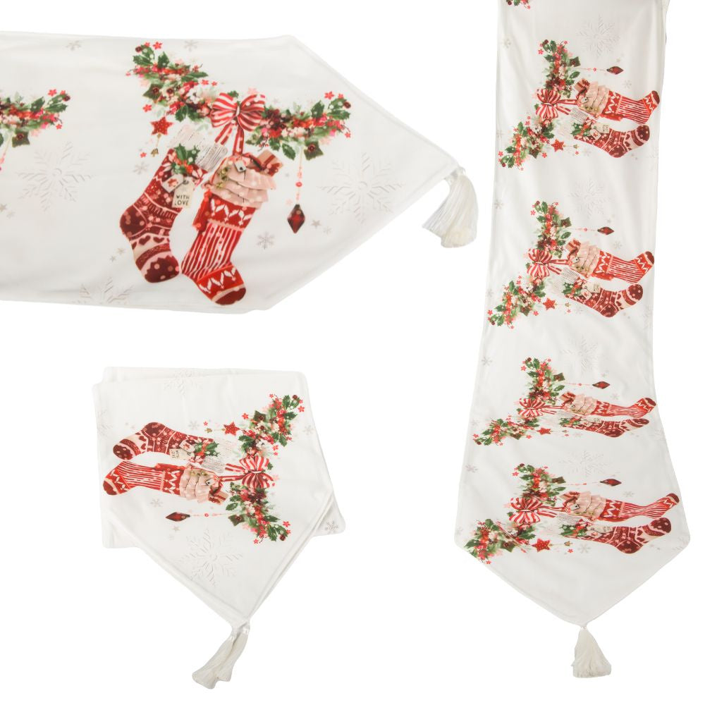 Ziemassvētku galda celiņš Ziemassvētku vakaram 205x35cm