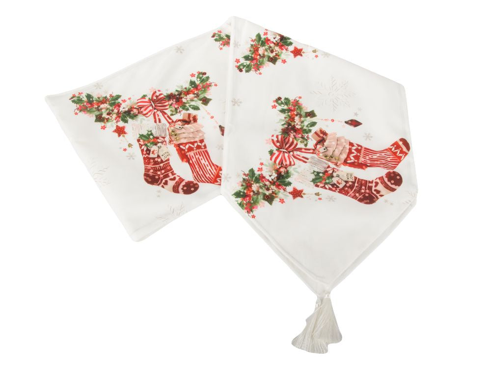 Ziemassvētku galda celiņš Ziemassvētku vakaram 205x35cm