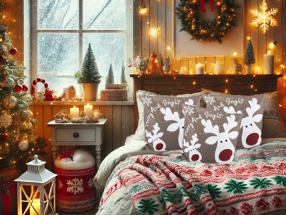 Ziemassvētku spilvena pārvalks 45x45 Ziemassvētkiem