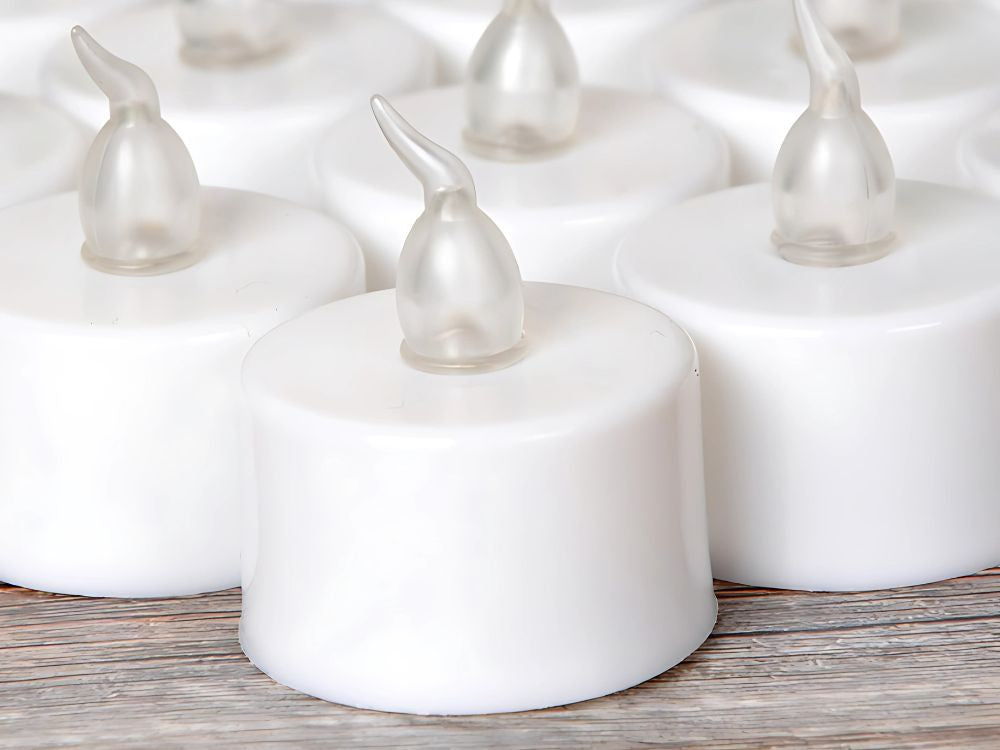 Ar baterijām darbināma LED svece svečturu dekorēšanai vainaga liesmas efektam