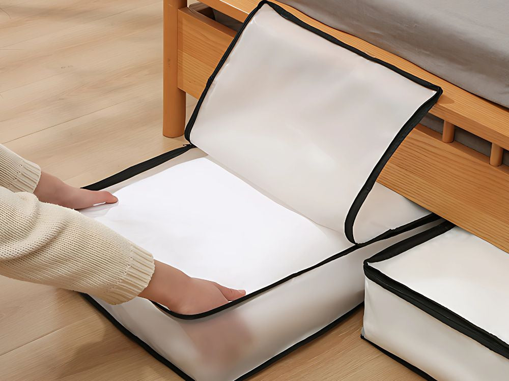 Gultasveļas organizators, drēbju organizators, segas pārvalks ar rāvējslēdzēju